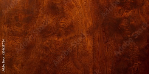 Foto Dark burl wood veneer grain texture abstract background