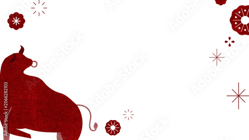 Valokuva Lunar New Year png red border with design space
