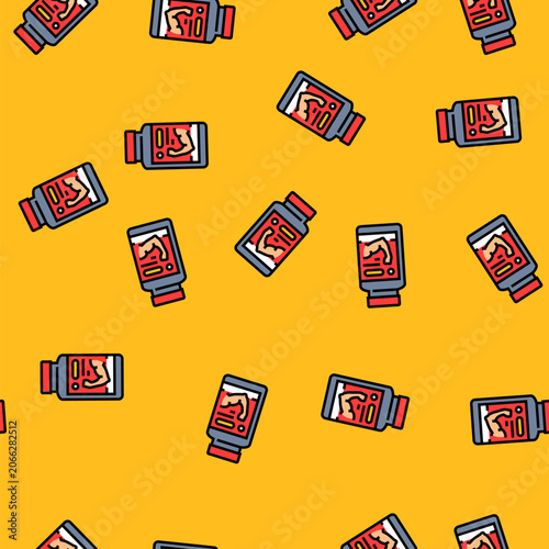 Photography testosterone booster bottle vector seamless pattern testosterone booster bottle
