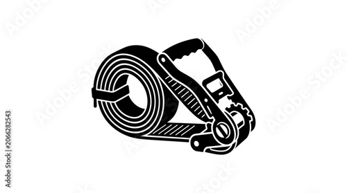 Ratchet Tie Down Strap Icon Vector Illustration