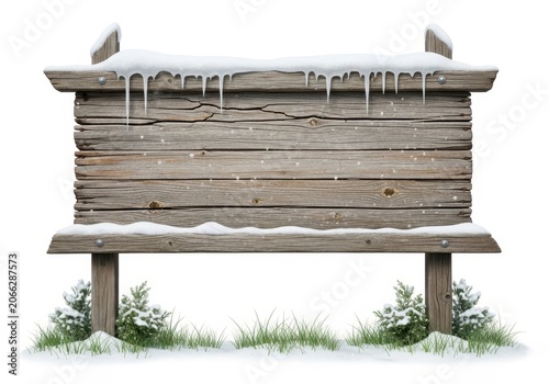 Modern layered building architecture design with trees in winter snow
