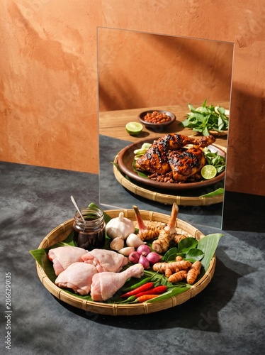 Traditional Indonesian Grilled Chicken Prep