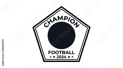 Champion Football Logo Design Element.
