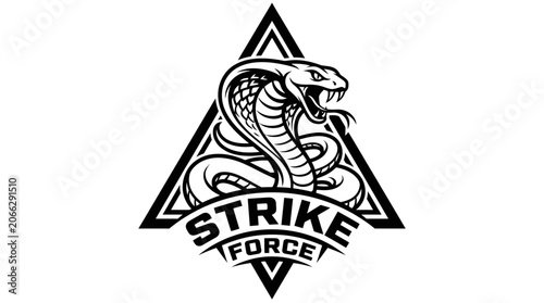 Cobra snake head logo emblem.