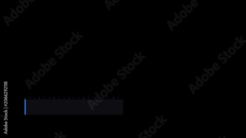 Blue Glitch Digital Lower Third Blank Title Overlay Editable Animation Seamless Loop 4K