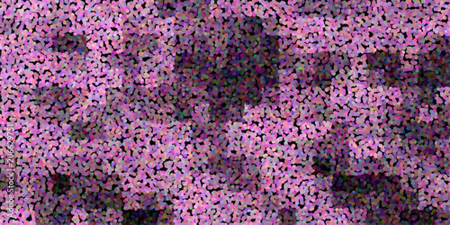Foto Vibrant pink and purple pointillist abstract background with a dark base and den