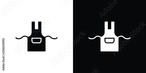 Fotografie Apron icon elements in flat style for projects