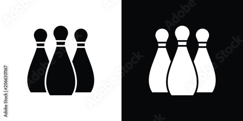 Foto Bowling icon elements in flat style for projects