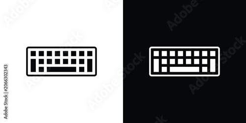 Photos Keyboard icon elements in flat style for projects