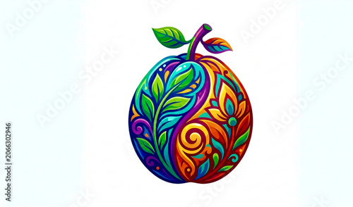 Vector illustration of guava on white background 