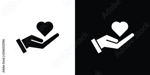 Philanthropy icon elements in flat style for projects
