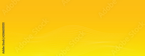 Obraz na plátně Yellow gradient vector background with subtle wavy lines design.