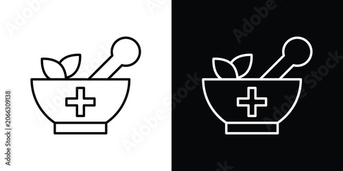 Valokuva Herbal medicine icon elements for projects and designs