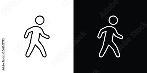 Obraz na plátně Pedestrian icon elements for projects and designs