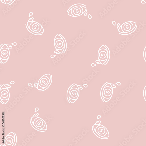 Fotografia money tears poverty problem vector line seamless pattern money tears poverty pro