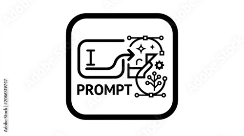 Ai chatbot prompt button with brain