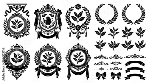Vintage Ornate Frame Elements Design.