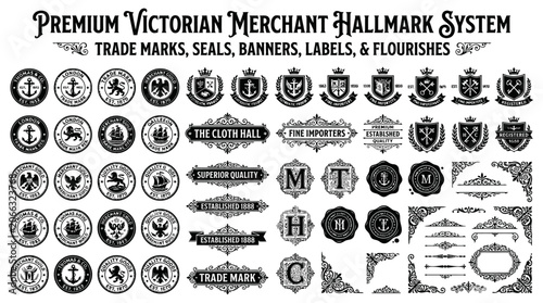 Victorian Style Trade Marks Seals.