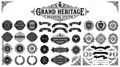 Vintage Badges Logos and Labels.