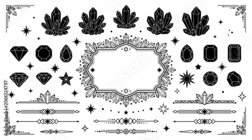 Black and white ornate design elements.