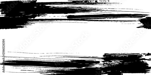 Vászonkép Ink splash on white background, abstract brushstroke effect, creating a dynamic and expressive visual, suitable for graphic design and artistic backgrounds