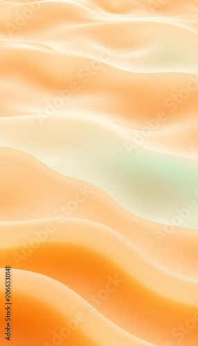 Softly undulating pastel waves in gentle orange and teal hues, Water, Smooth