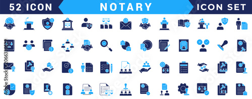 Photos Notary icon set