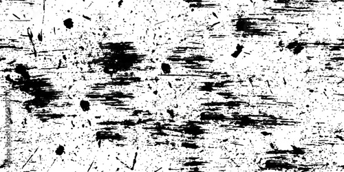 Obraz na plátně Abstract grunge texture with distressed ink splatters and scratched lines creates a chaotic and energetic background, evoking a sense of raw, untamed art