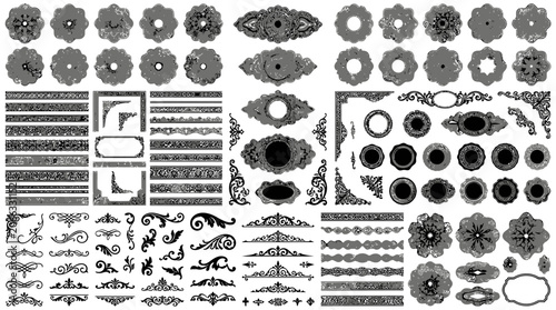 Various shapes and design elements.