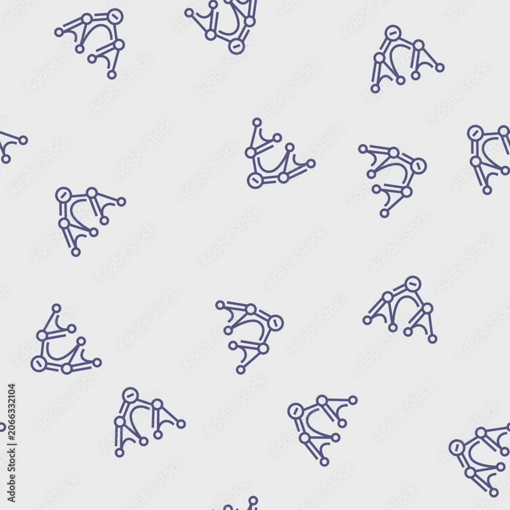 Fototapeta premium depth first search dfs vector line seamless pattern depth first search dfs sign illustration