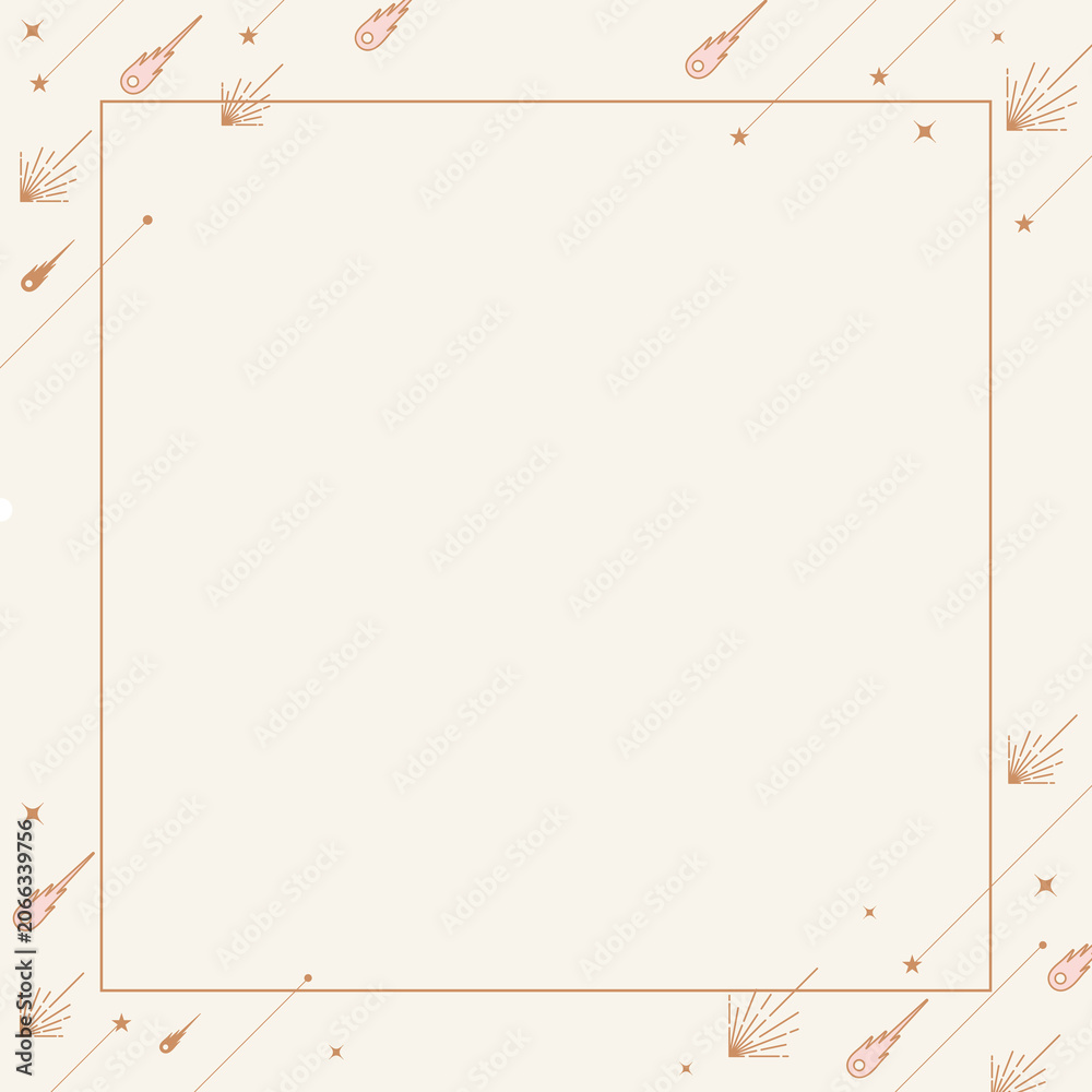 Fototapeta premium Simple star frame background, minimal celestial design