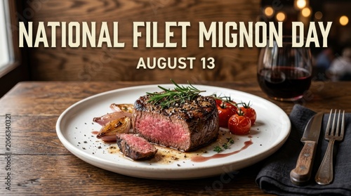 National Filet Mignon Day Celebration with Steak and Wine
