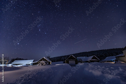 A cold winter night in the village