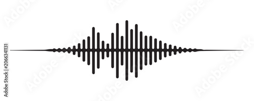 Photos Audio sound wave, music voice waveform and radio frequency, visual abstract equalizer design element