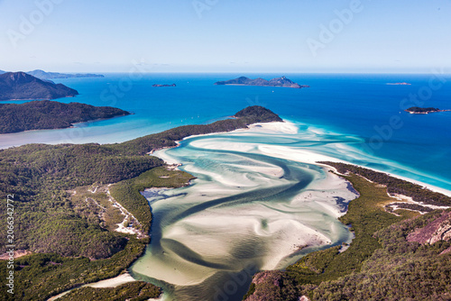 Aerial view of Hill Inlet, Whitsunday Island, Queensland