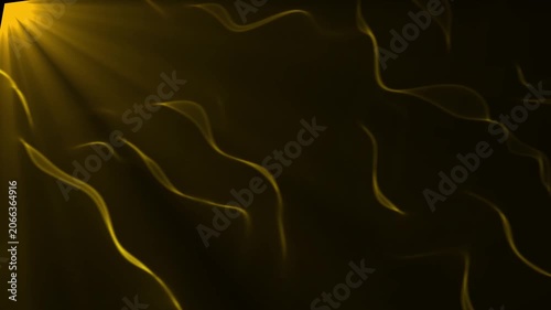 Futuristic Golden Energy Waves Dynamic Abstract Technology Background