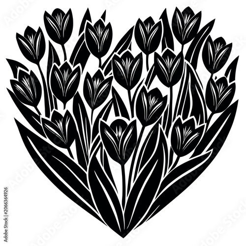 heart with flowers