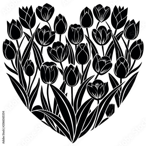 heart with flowers