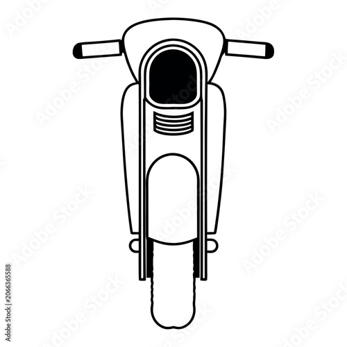 vector-illustration-of-a-black-and-white-of-a-moto. 