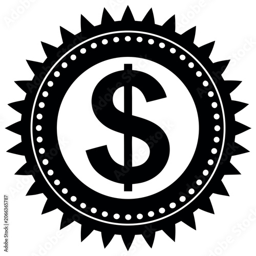 vector silhouette a dollar-icon