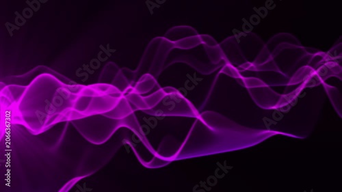 Abstract Blue Light Wave Animation Flowing Energy Lines Futuristic Technology Background Seamless Motion Graphics Digital Signal Visualization