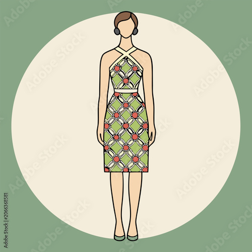 girl in green dress