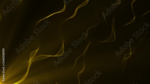 Futuristic Golden Energy Waves Dynamic Abstract Technology Background