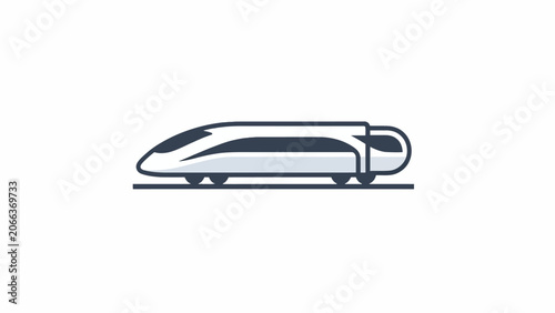 Modern bullet train in motion.