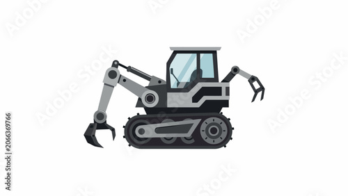 A graphic illustration of a heavy machinery.