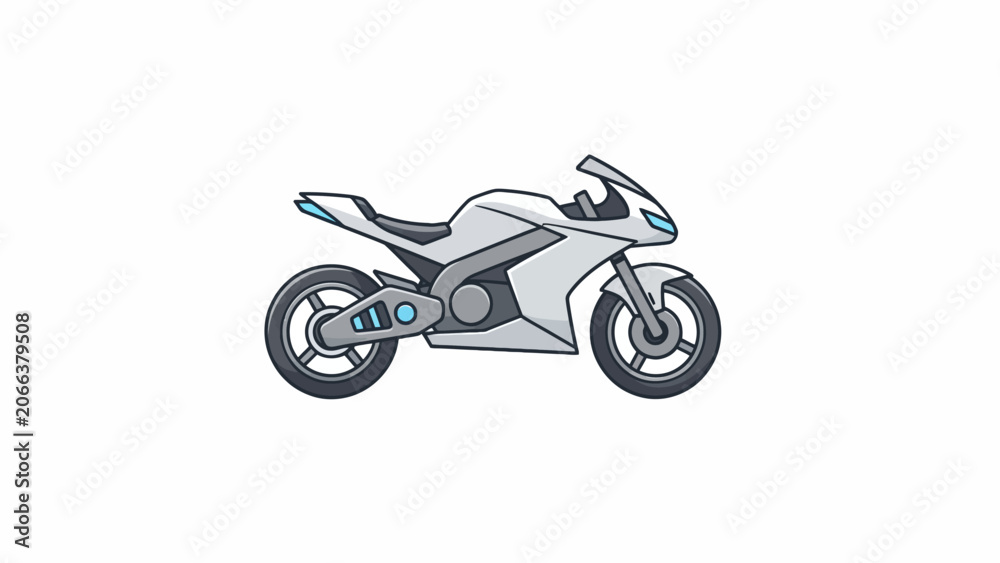 Obraz premium A sleek and modern electric motorcycle.