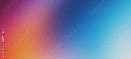 Colorful rainbow gradient background with grainy noise texture and soft transitions from orange to blue colors.