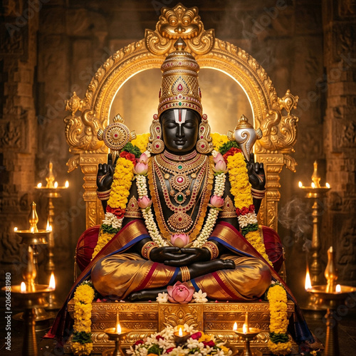 Majestic Lord Vishnu Seated...