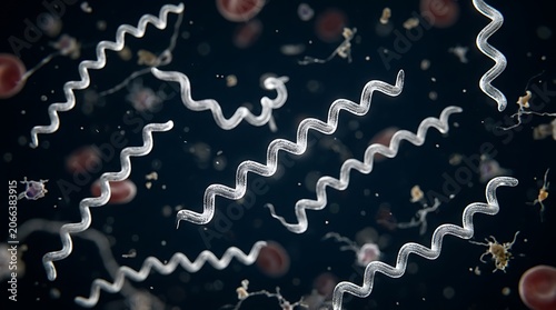 Treponema pallidum bacteria spiral shaped pathogens with spirochete bacteria treponema pallidum microbiology pathogen syphilis microscopic infection bacterial organism clinical laboratory