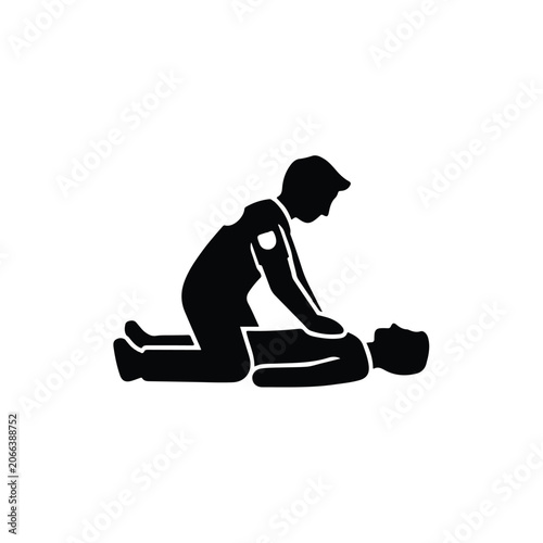 Medical Professional Performing Cardiopulmonary Resuscitation on an Unconscious Patient